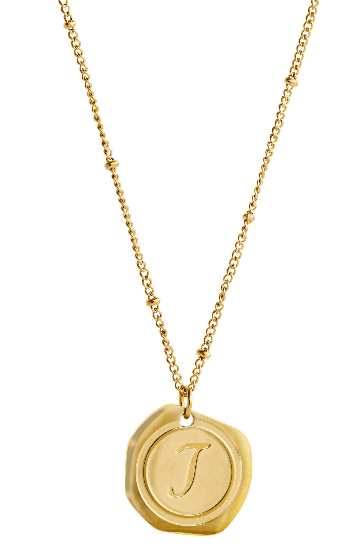 22K Gold Plated Initial Coin Necklace – Savvy Cie Jewels