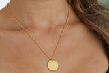 22K Gold Plated Initial Coin Necklace