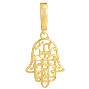 18K Gold Plated Hamsa Removable Charm with Latch