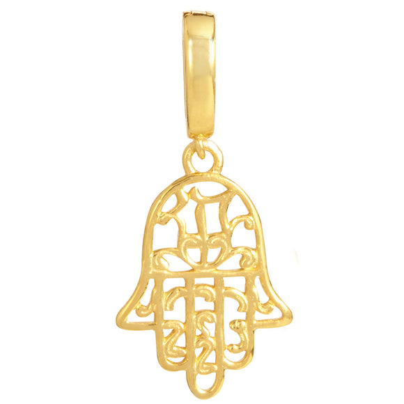 18K Gold Plated Hamsa Removable Charm with Latch