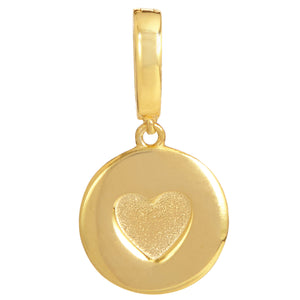 18K Gold Vermeil Heart Removable Charm with Latch