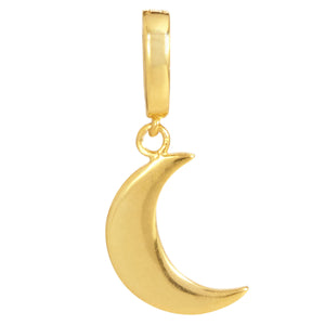 18K Gold Plated Moon Removable Charm with Latch