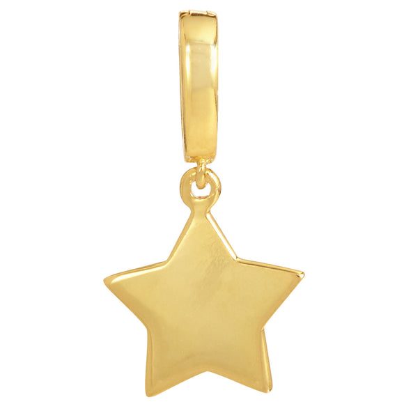 18K Gold Plated Star Removable Charm with Latch