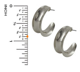Rhodium Plated Hoop Earrings
