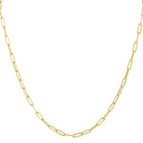 18K Italian Gold Vermeil Paperclip Necklace