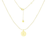 18K Gold Small 8mm Coin Inital Choker (Multiple Options)