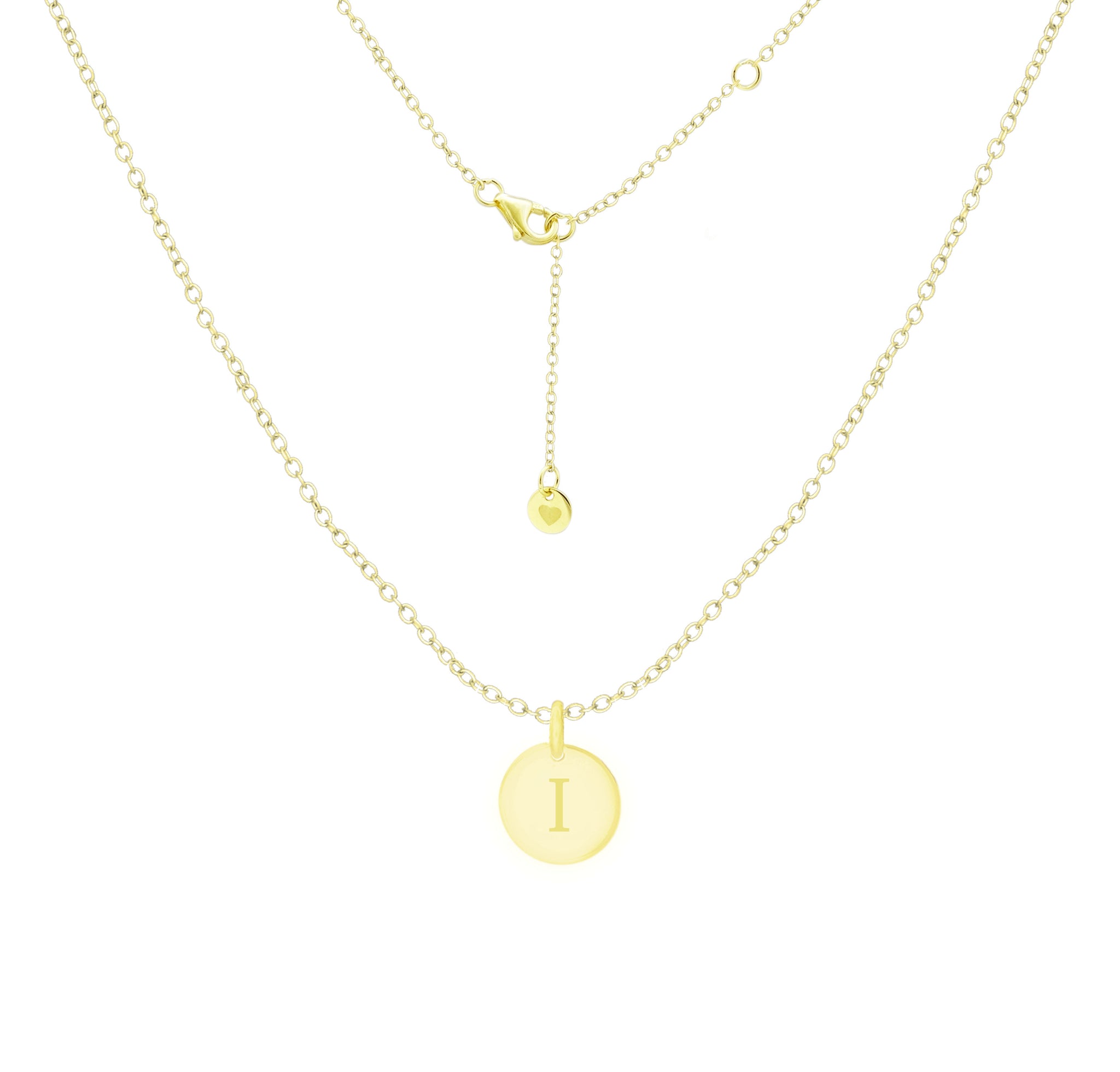 18K Gold Small 8mm Coin Inital Choker (Multiple Options) – Savvy