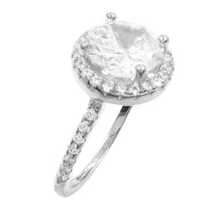Sterling Silver CZ Statement Ring