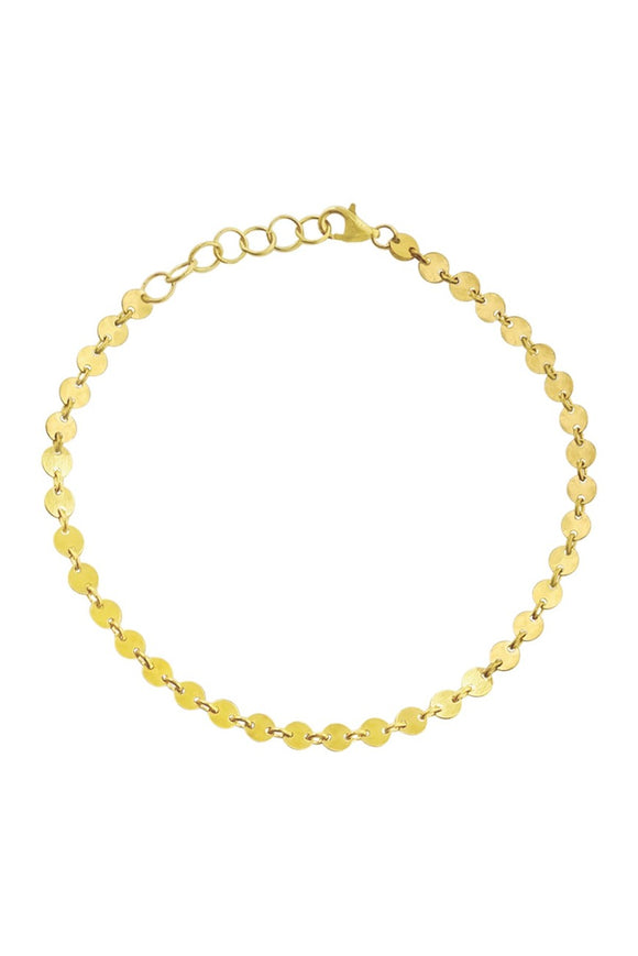 18K Yellow Gold Mirror Link Bracelet